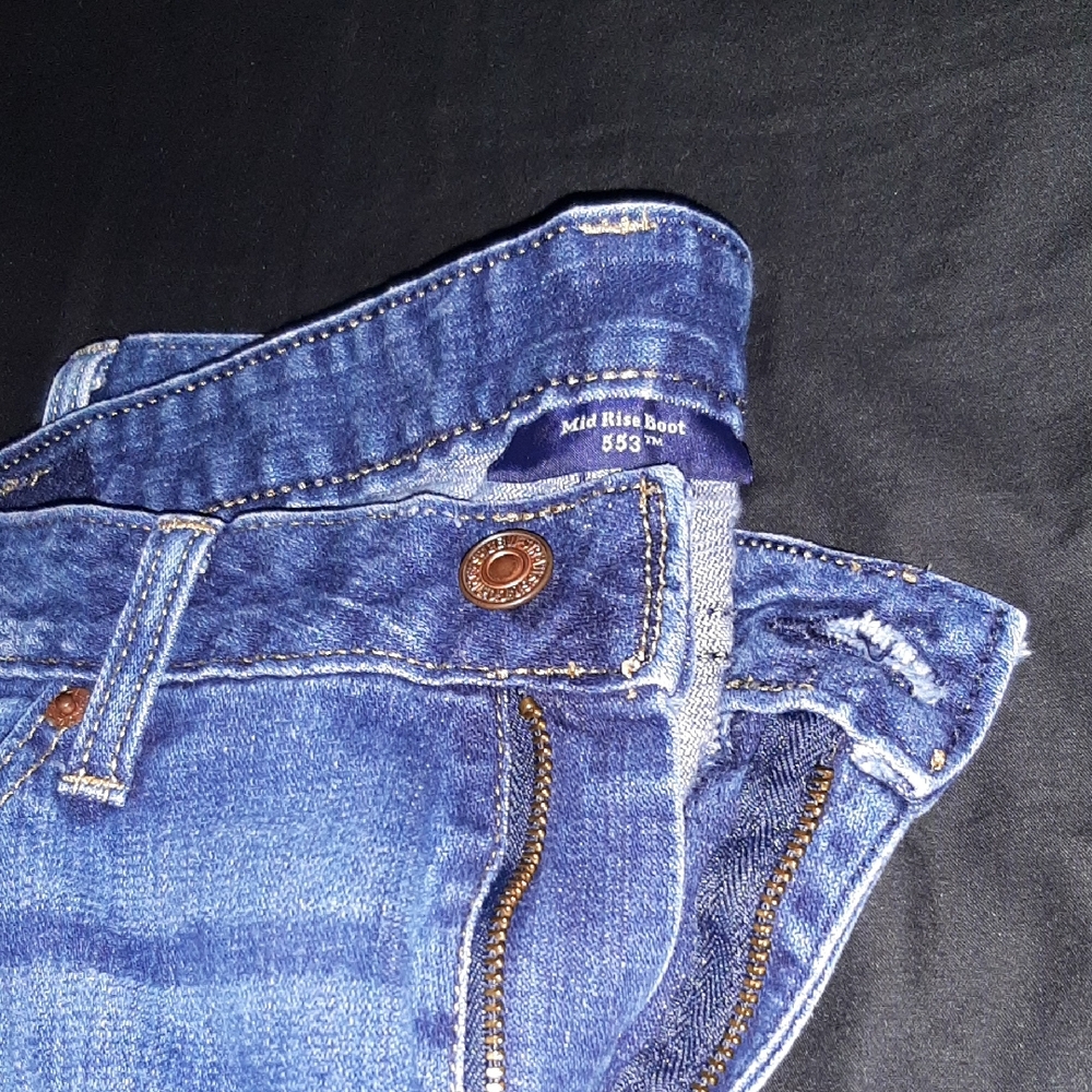 Mid Rise Bootcut Blue Jeans